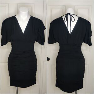 LOVE Tease stretch black mini pullover dress sz M